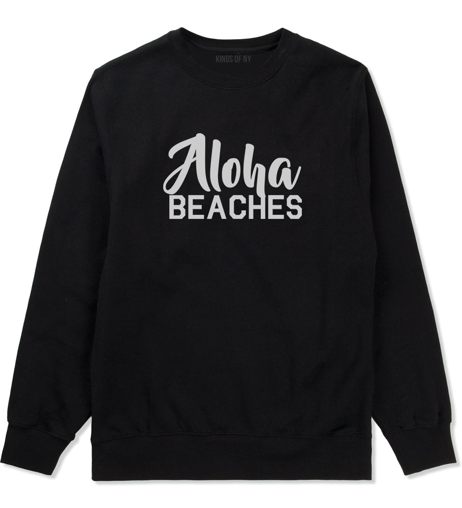 Aloha Beaches Black Crewneck Sweatshirt by Kings Of NY