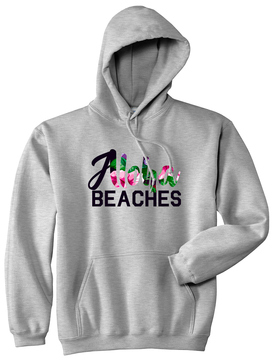 Aloha Beaches Grey Pullover Hoodie by Kings Of NY