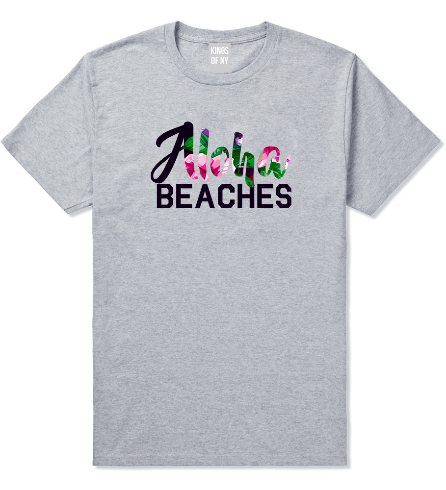Aloha Beaches Grey T-Shirt by Kings Of NY