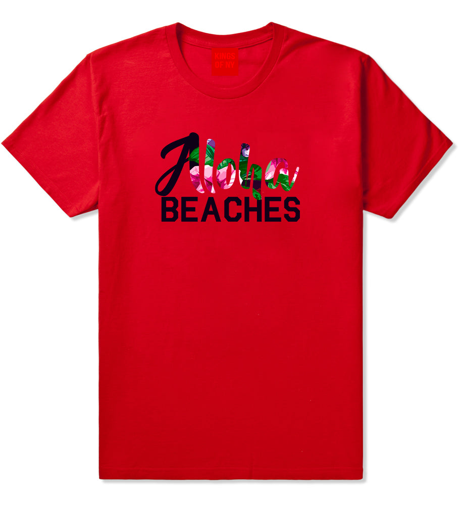 Aloha Beaches Red T-Shirt by Kings Of NY