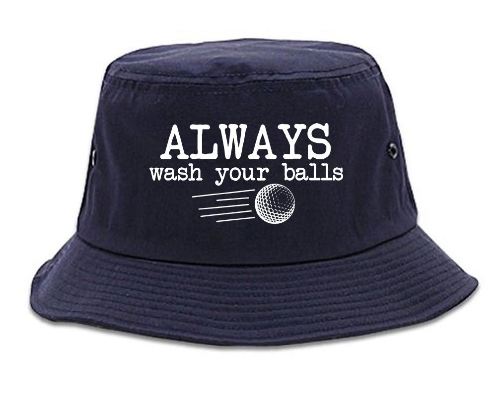 Always Wash Your Balls Funny Golf Mens Bucket Hat