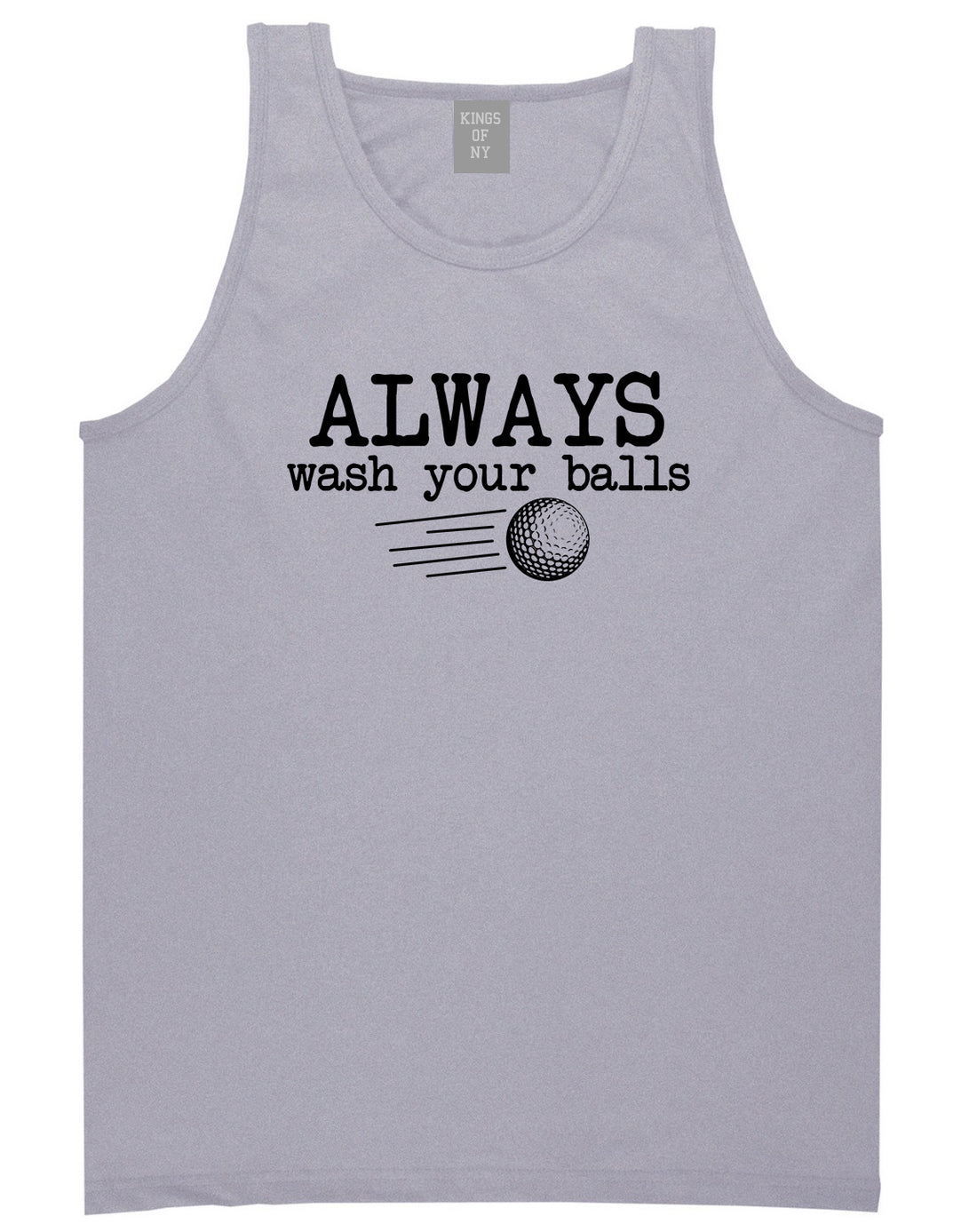 Always Wash Your Balls Funny Golf Mens Tank Top T-Shirt Grey