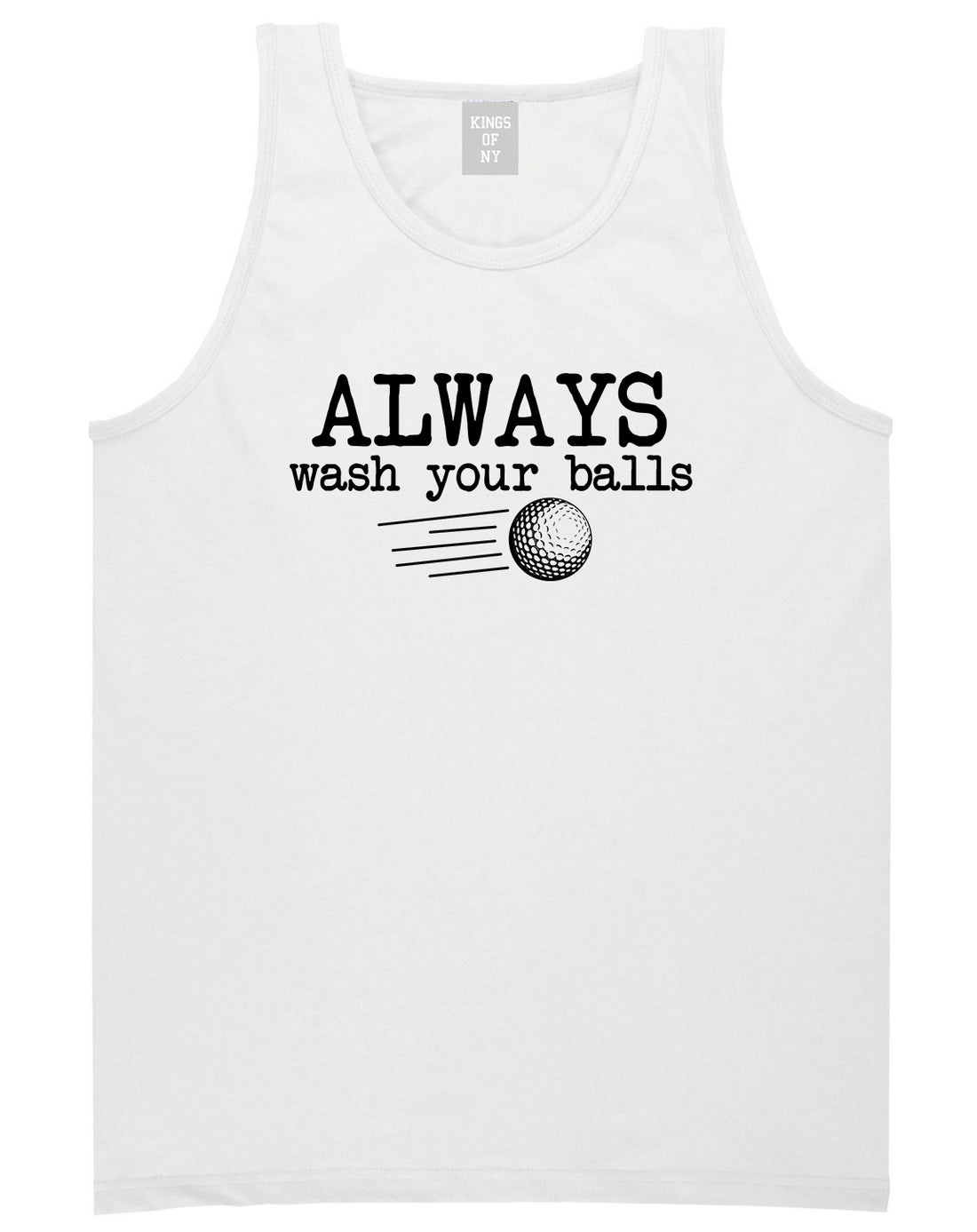 Always Wash Your Balls Funny Golf Mens Tank Top T-Shirt White