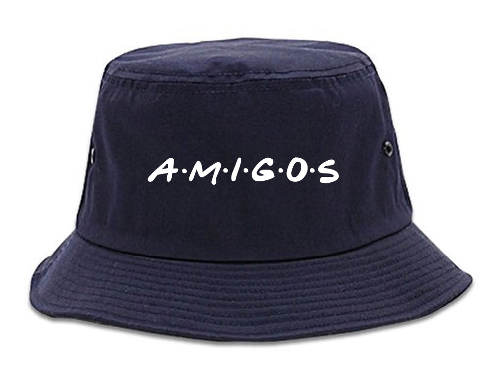 Amigos Funny Friends Spanish Mens Bucket Hat Navy Blue