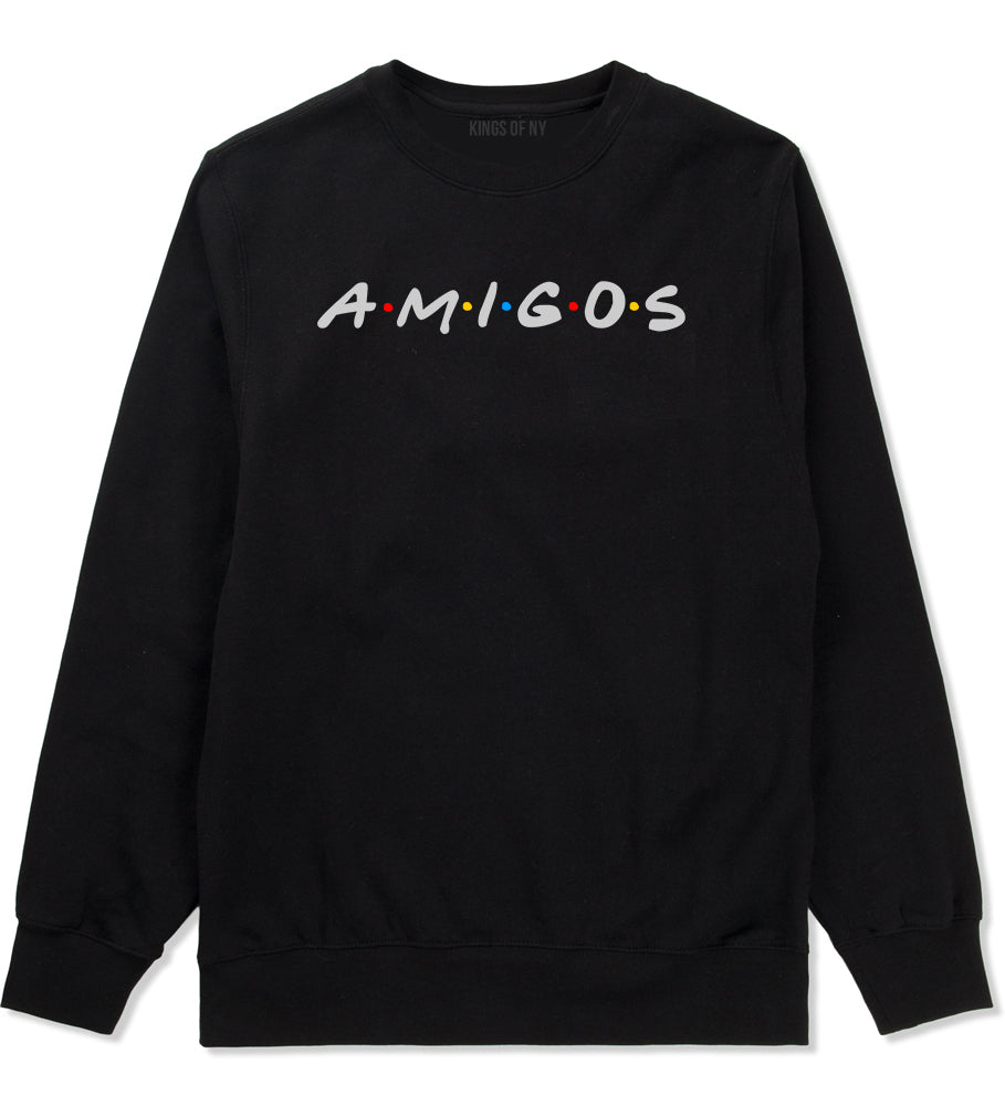 Amigos Funny Friends Spanish Mens Crewneck Sweatshirt Black