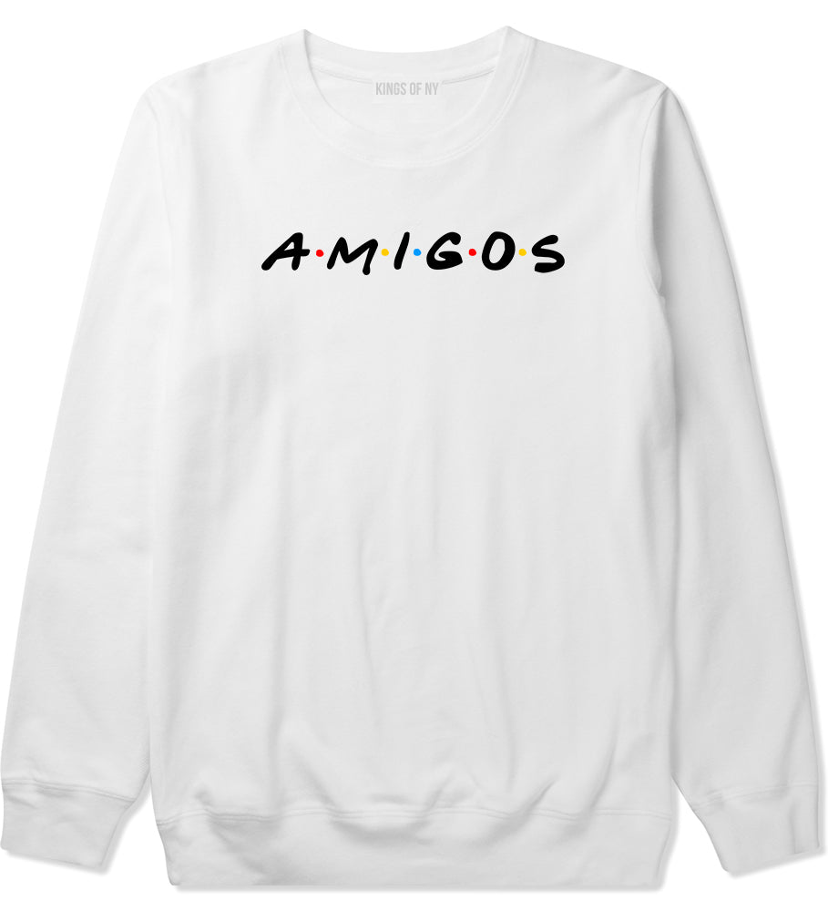 Amigos Funny Friends Spanish Mens Crewneck Sweatshirt White