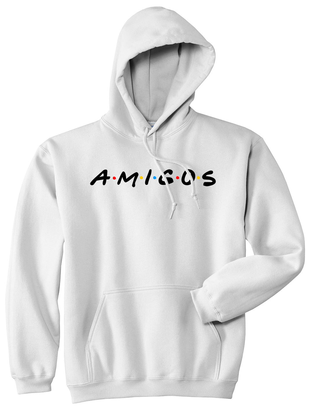 Amigos Funny Friends Spanish Mens Pullover Hoodie White