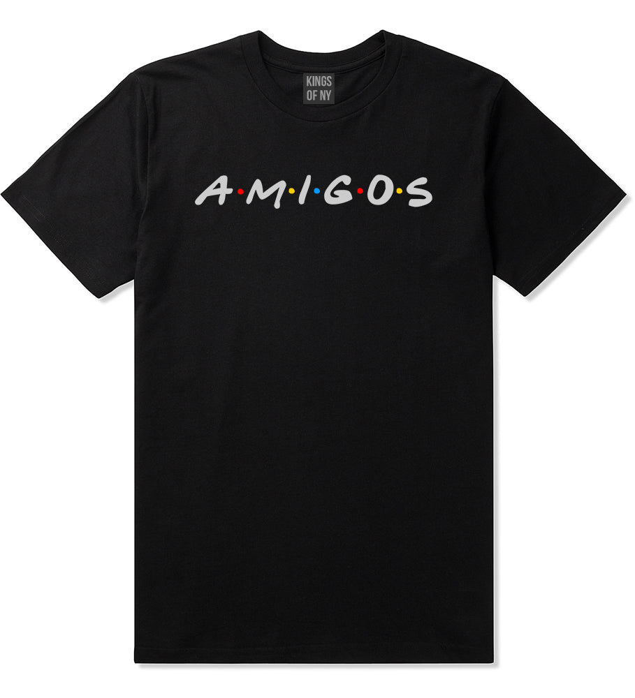 Amigos Funny Friends Spanish Mens T-Shirt Black