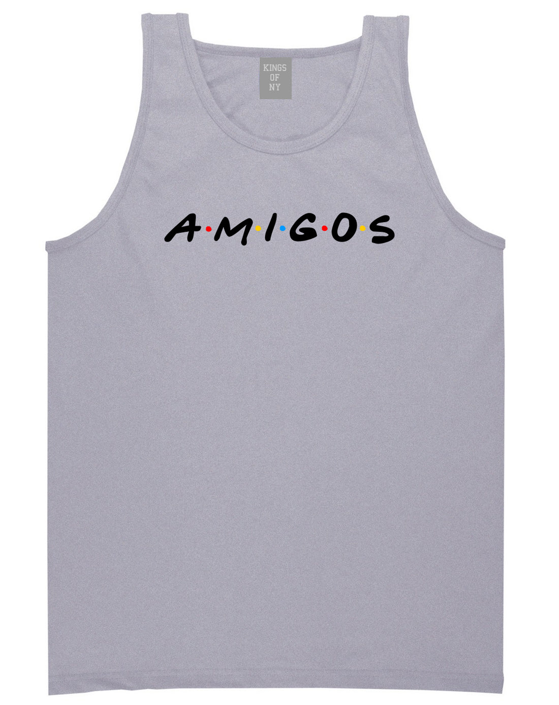 Amigos Funny Friends Spanish Mens Tank Top T-Shirt Grey