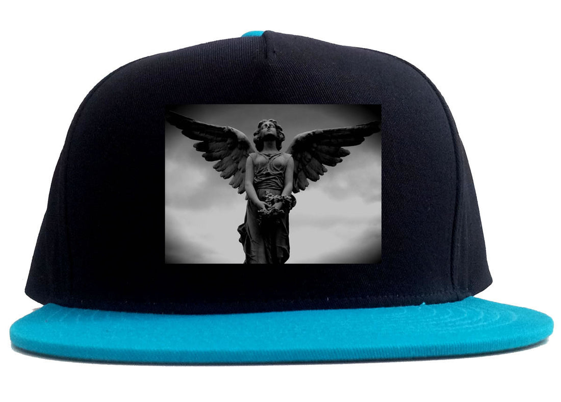 Angel Statue Wings Dark Goth 2 Tone Snapback Hat Cap