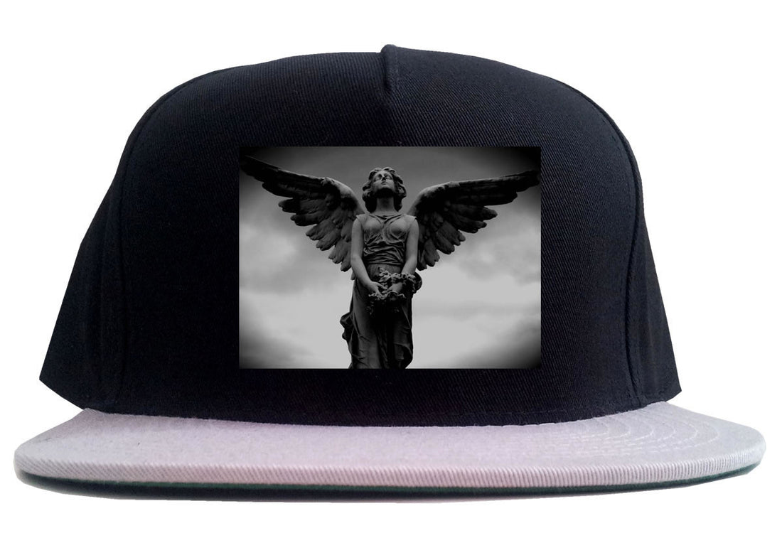 Angel Statue Wings Dark Goth 2 Tone Snapback Hat Cap