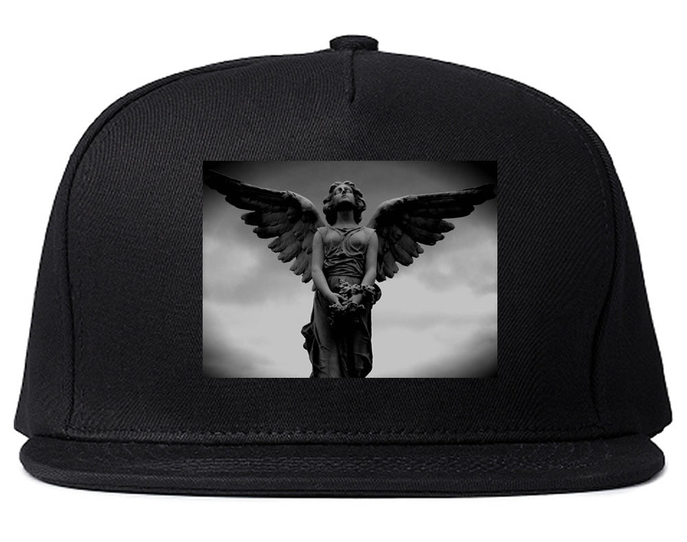 Angel Statue Wings Dark Goth Snapback Hat