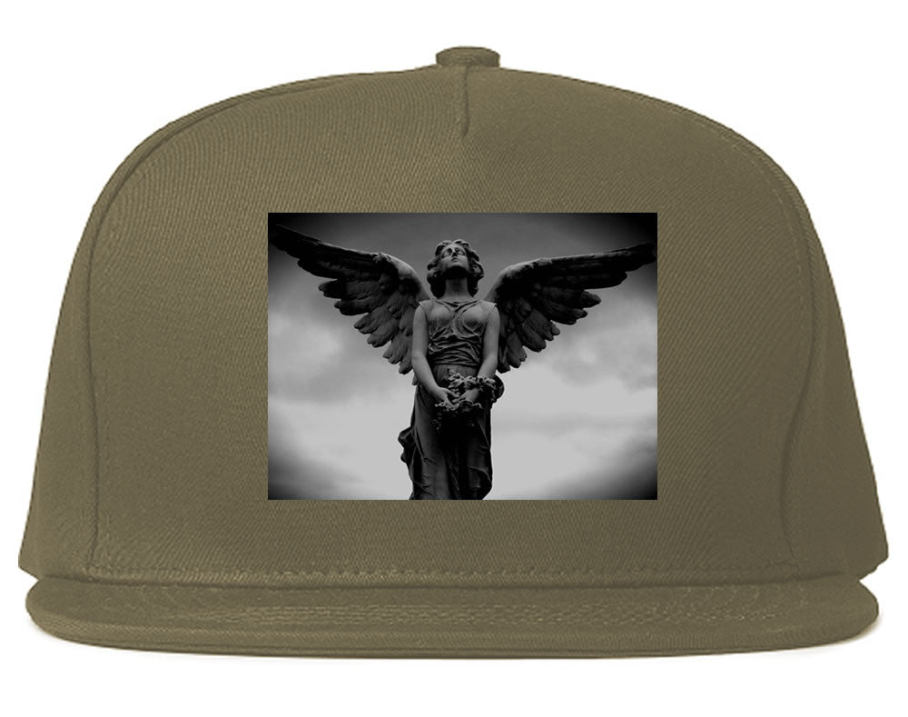 Angel Statue Wings Dark Goth Snapback Hat Cap