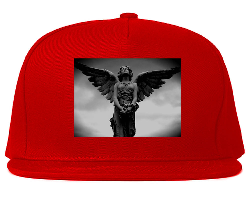 Angel Statue Wings Dark Goth Snapback Hat Cap