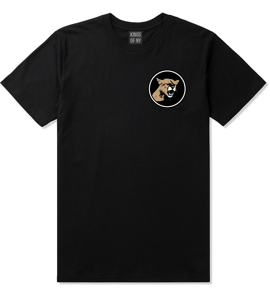 Angry Cougar Chest Black T-Shirt by Kings Of NY