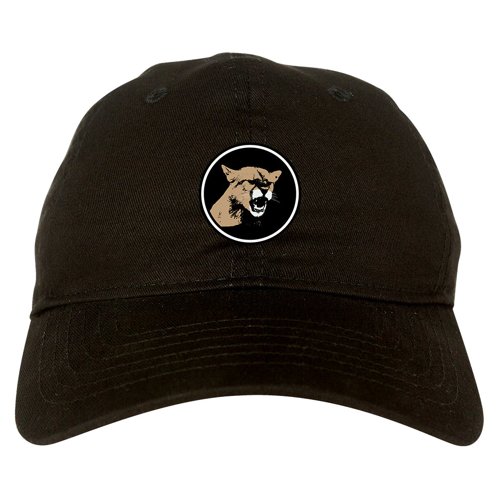 Angry Cougar Chest Dad Hat Baseball Cap Black