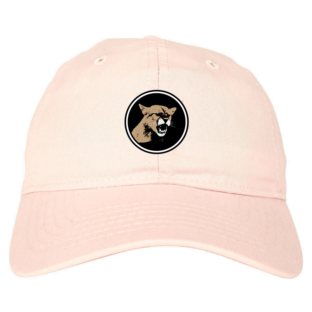 Angry Cougar Chest Dad Hat Baseball Cap Pink