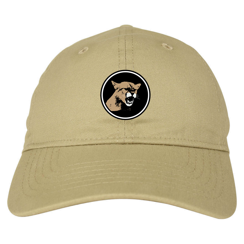 Angry Cougar Chest Dad Hat Baseball Cap Beige