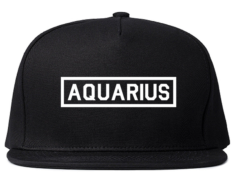 Aquarius_Horoscope_Sign Black Snapback Hat