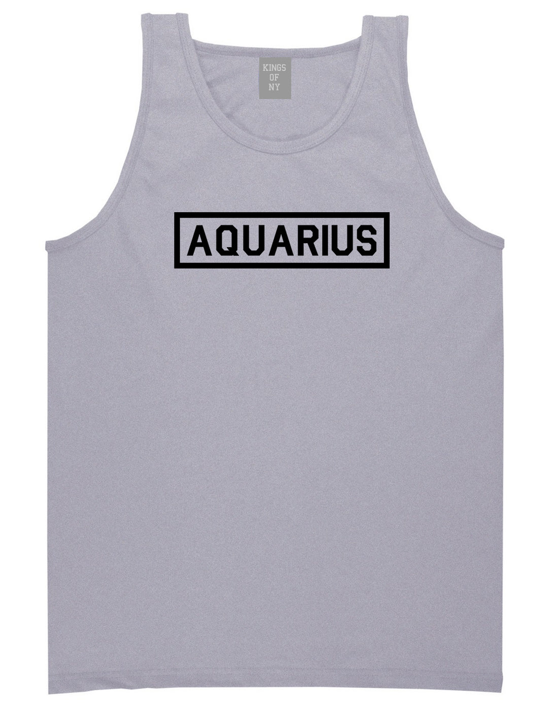 Aquarius Horoscope Sign Mens Grey Tank Top Shirt by KINGS OF NY