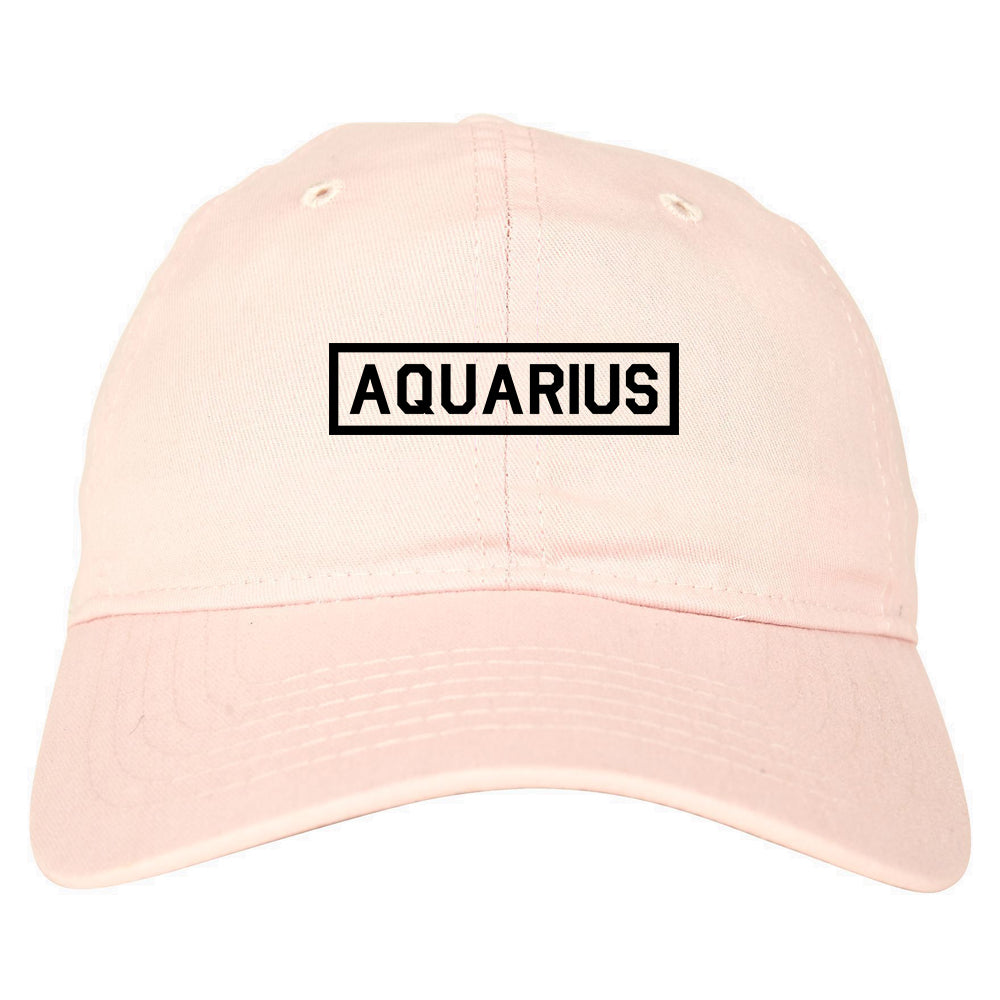 Aquarius_Horoscope_Sign Pink Dad Hat