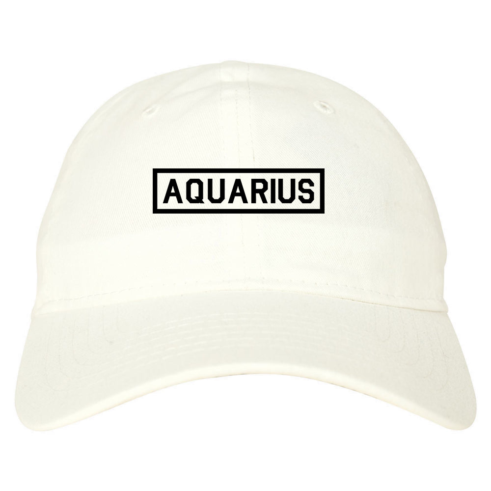 Aquarius_Horoscope_Sign White Dad Hat