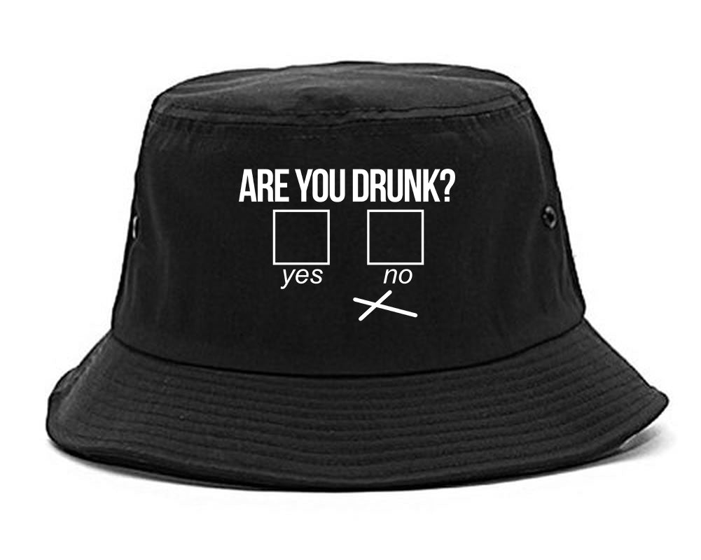 Are You Drunk Funny Beer Drinking Party Mens Bucket Hat Black
