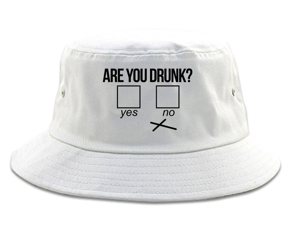 Are You Drunk Funny Beer Drinking Party Mens Bucket Hat White