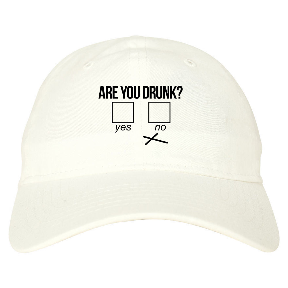 Are You Drunk Funny Beer Drinking Party Mens Dad Hat White