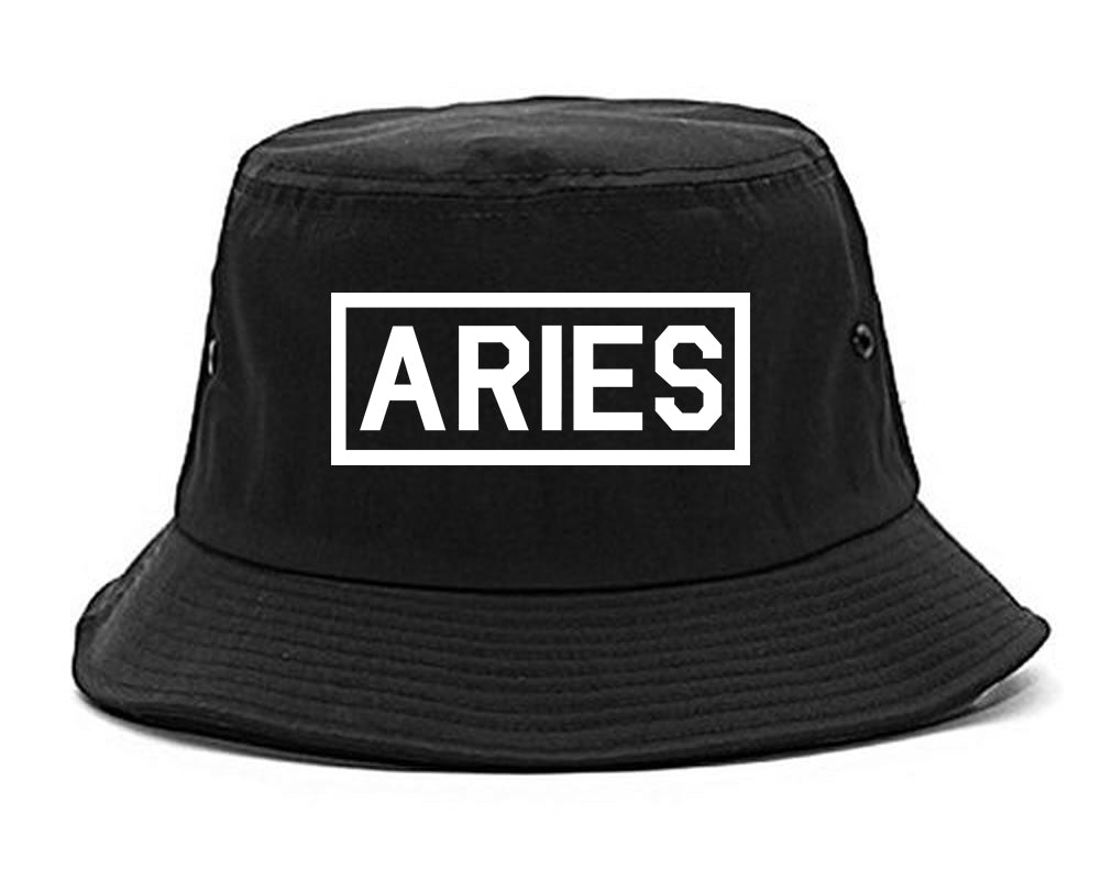 Aries_Horoscope_Sign Black Bucket Hat