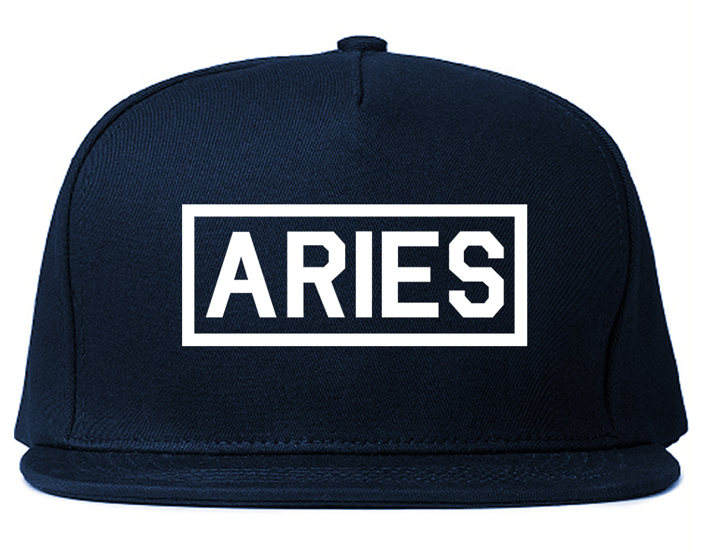 Aries_Horoscope_Sign Navy Blue Snapback Hat