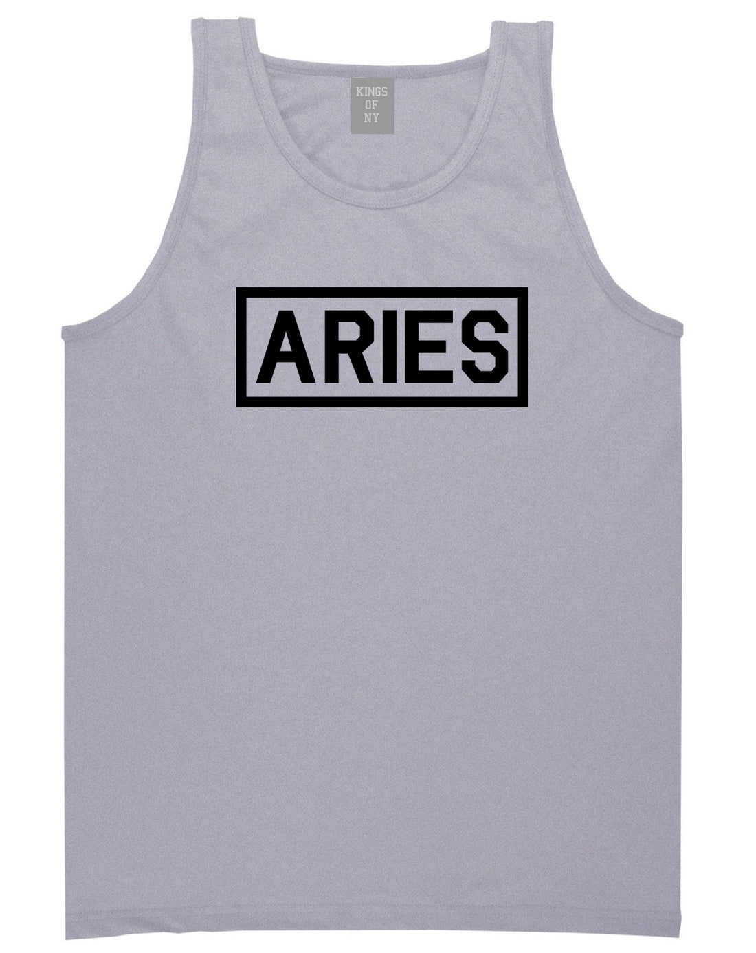 Aries Horoscope Sign Mens Grey Tank Top Shirt by KINGS OF NY
