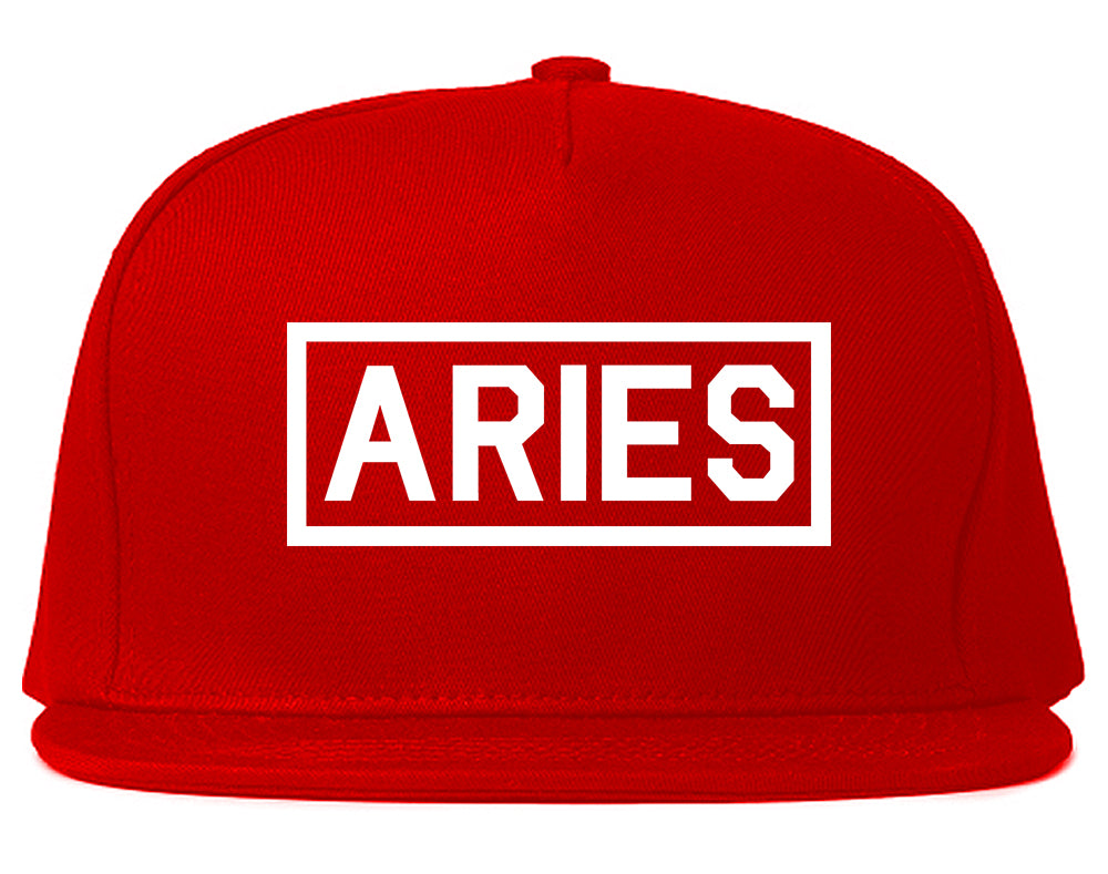 Aries_Horoscope_Sign Red Snapback Hat