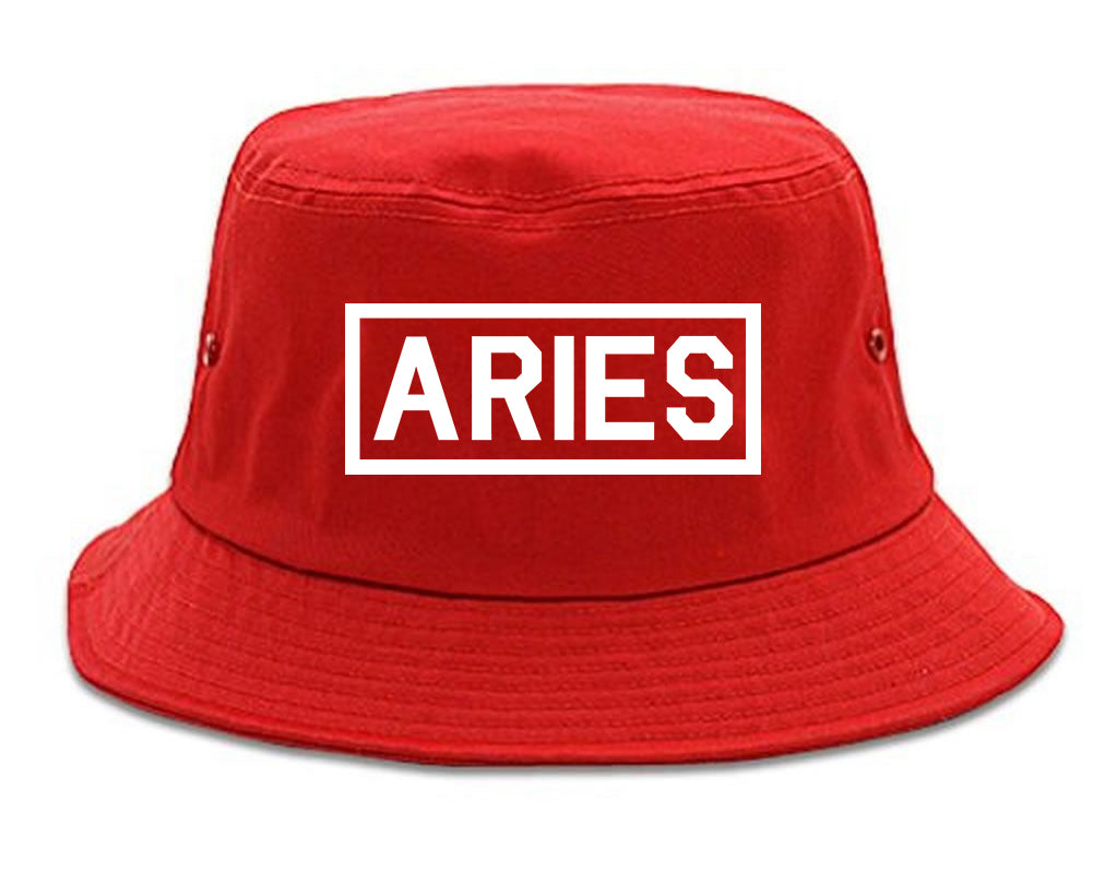 Aries_Horoscope_Sign Red Bucket Hat