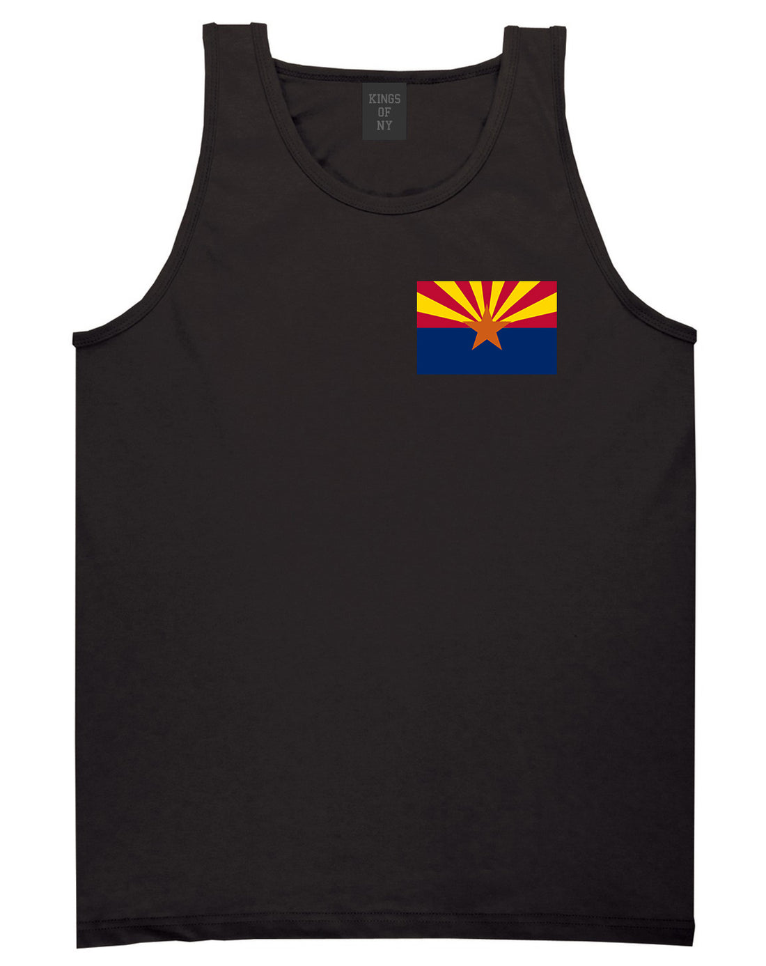 Arizona State Flag AZ Chest Mens Tank Top T-Shirt Black