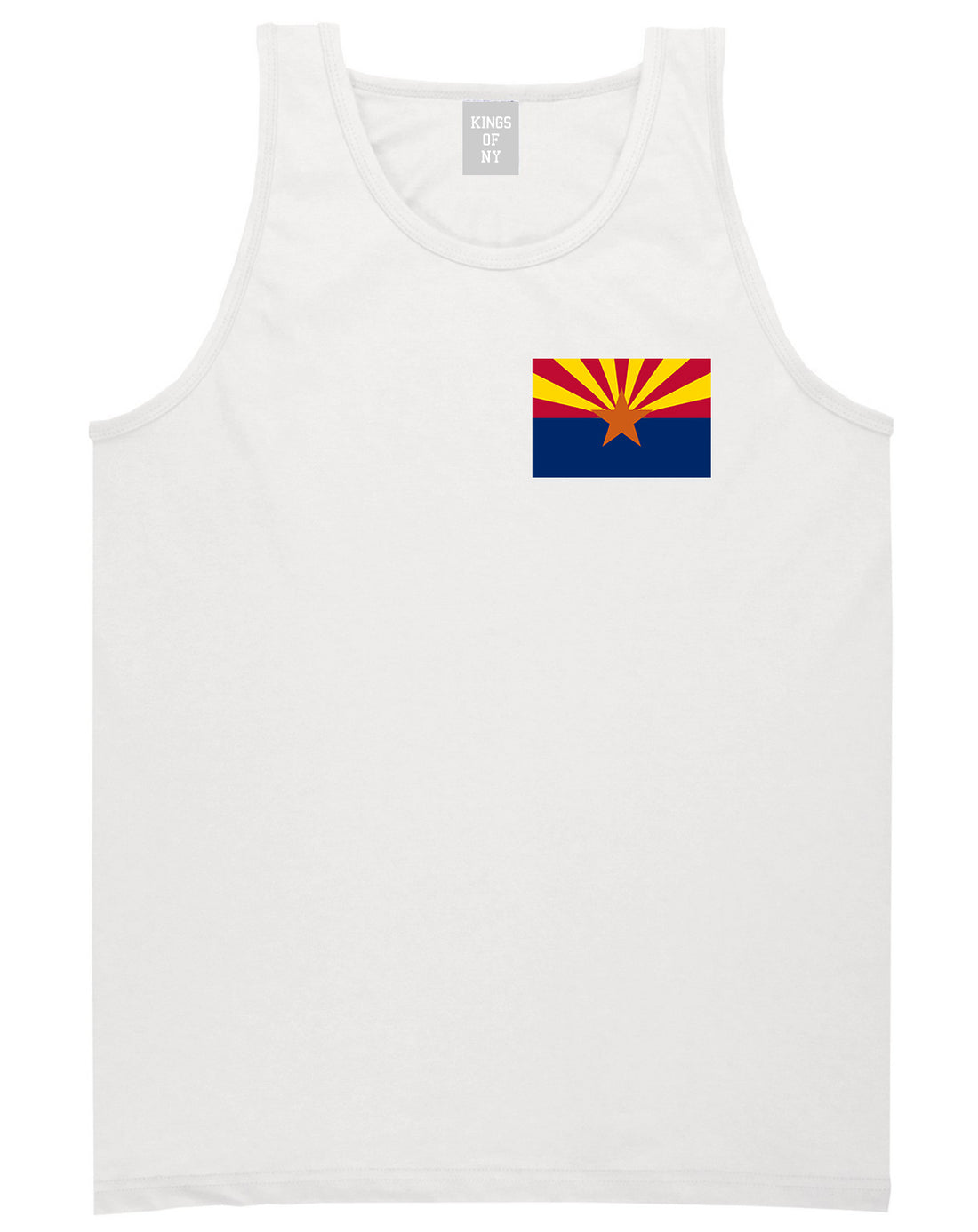Arizona State Flag AZ Chest Mens Tank Top T-Shirt White