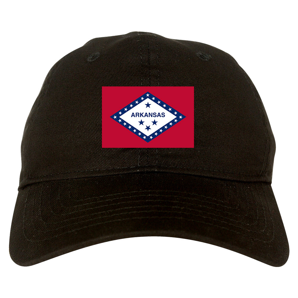 Arkansas State Flag AR Chest Mens Dad Hat Black