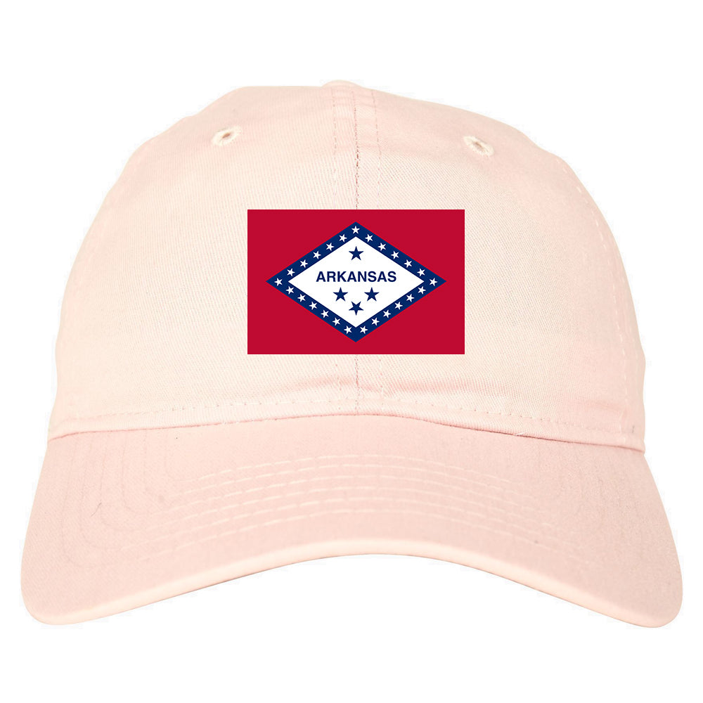 Arkansas State Flag AR Chest Mens Dad Hat Pink