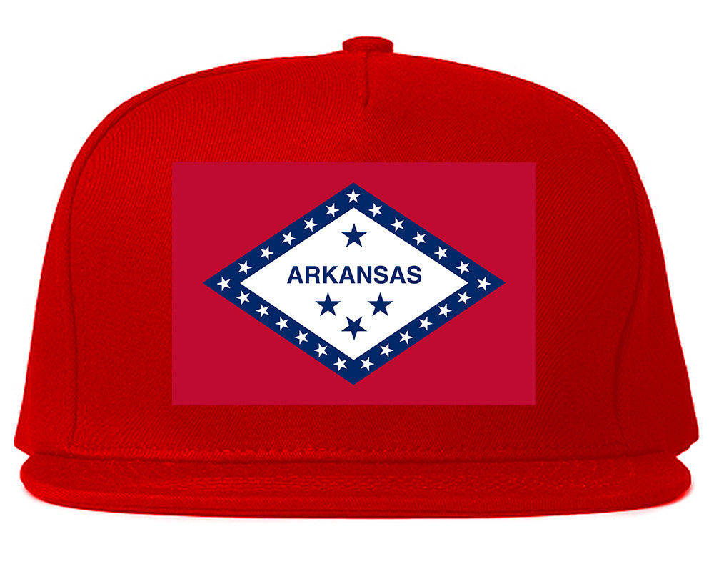 Arkansas State Flag AR Chest Mens Snapback Hat Red