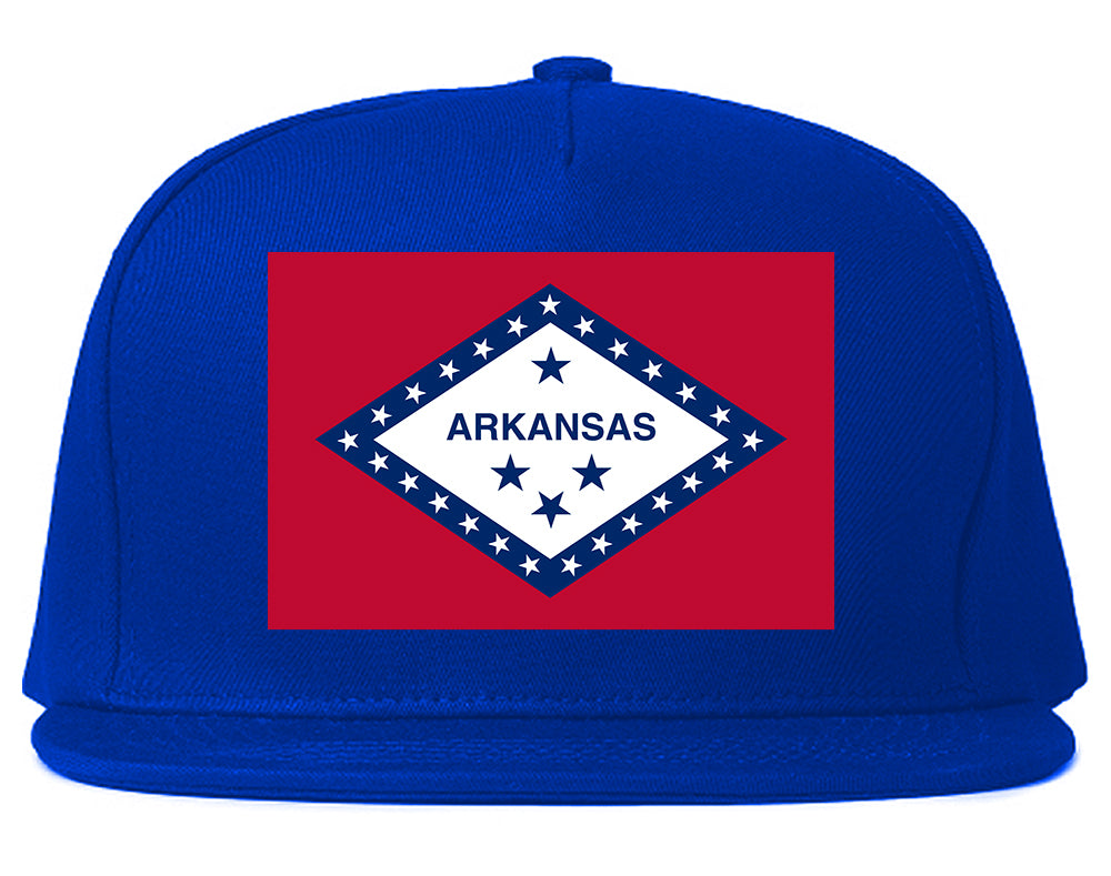 Arkansas State Flag AR Chest Mens Snapback Hat Royal Blue