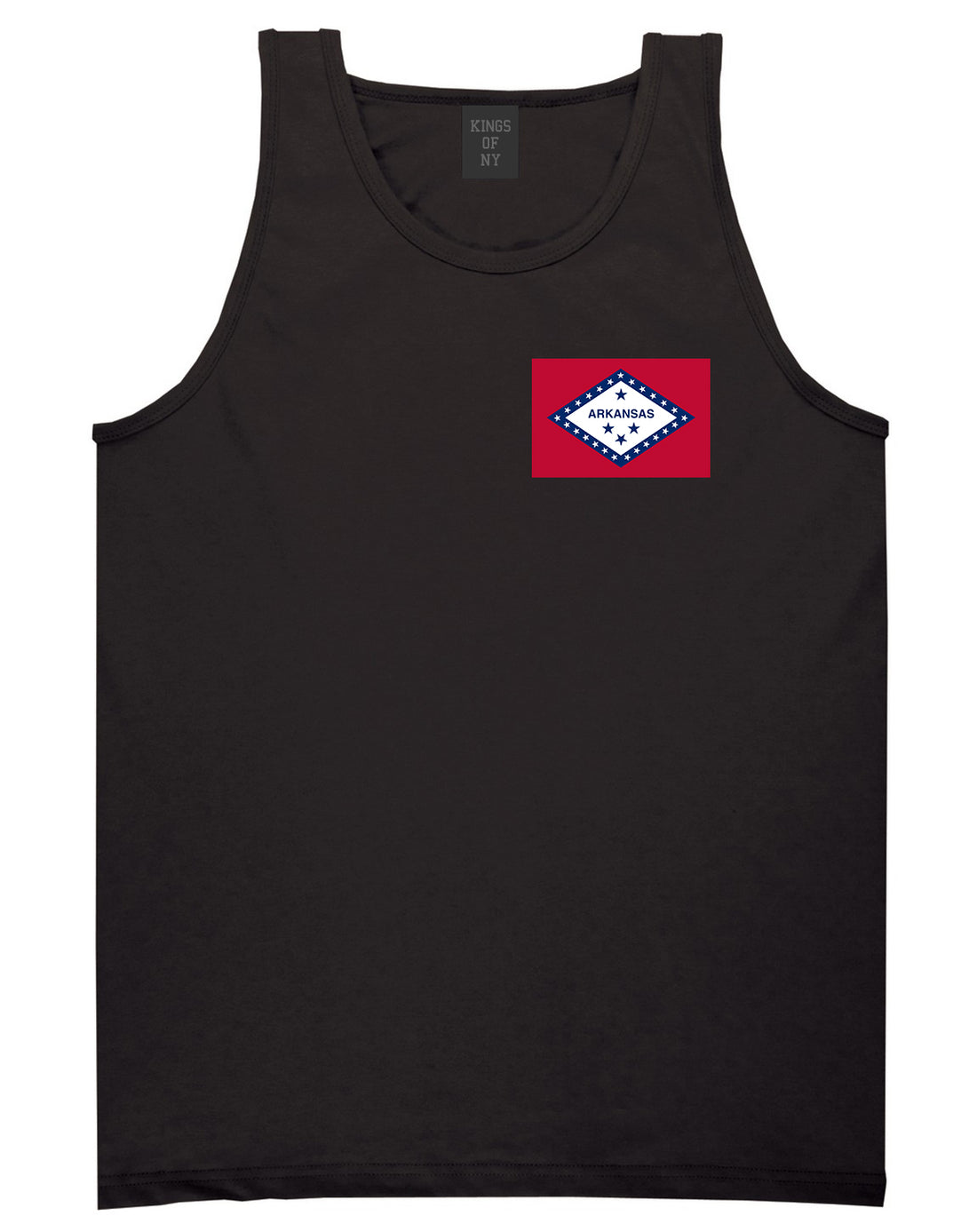 Arkansas State Flag AR Chest Mens Tank Top T-Shirt Black