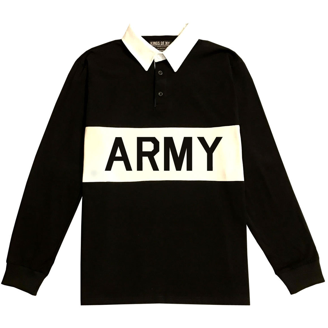 Army Mens Long Sleeve Rugby Shirt