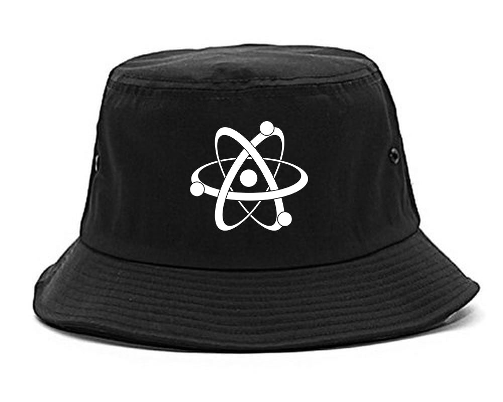 Atom Symbol Science Mens Bucket Hat Black