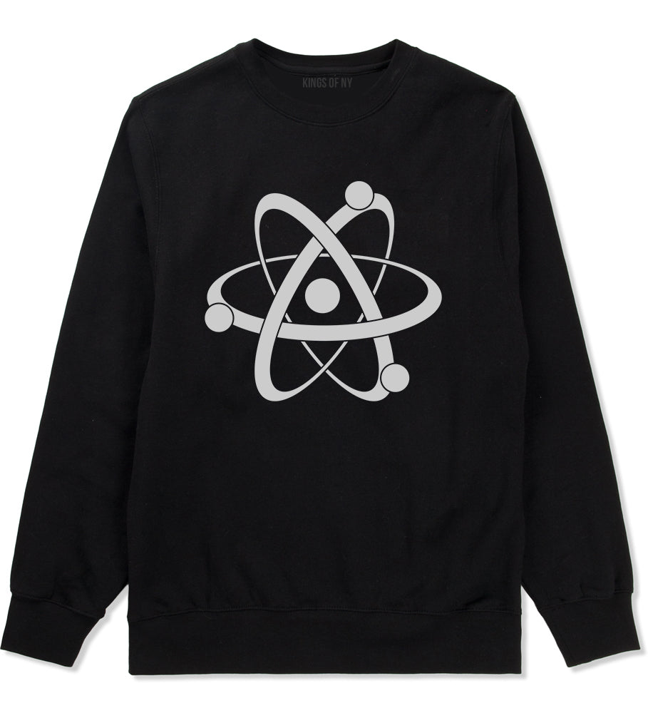 Atom Symbol Science Mens Crewneck Sweatshirt Black