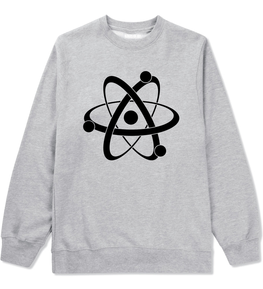 Atom Symbol Science Mens Crewneck Sweatshirt Grey