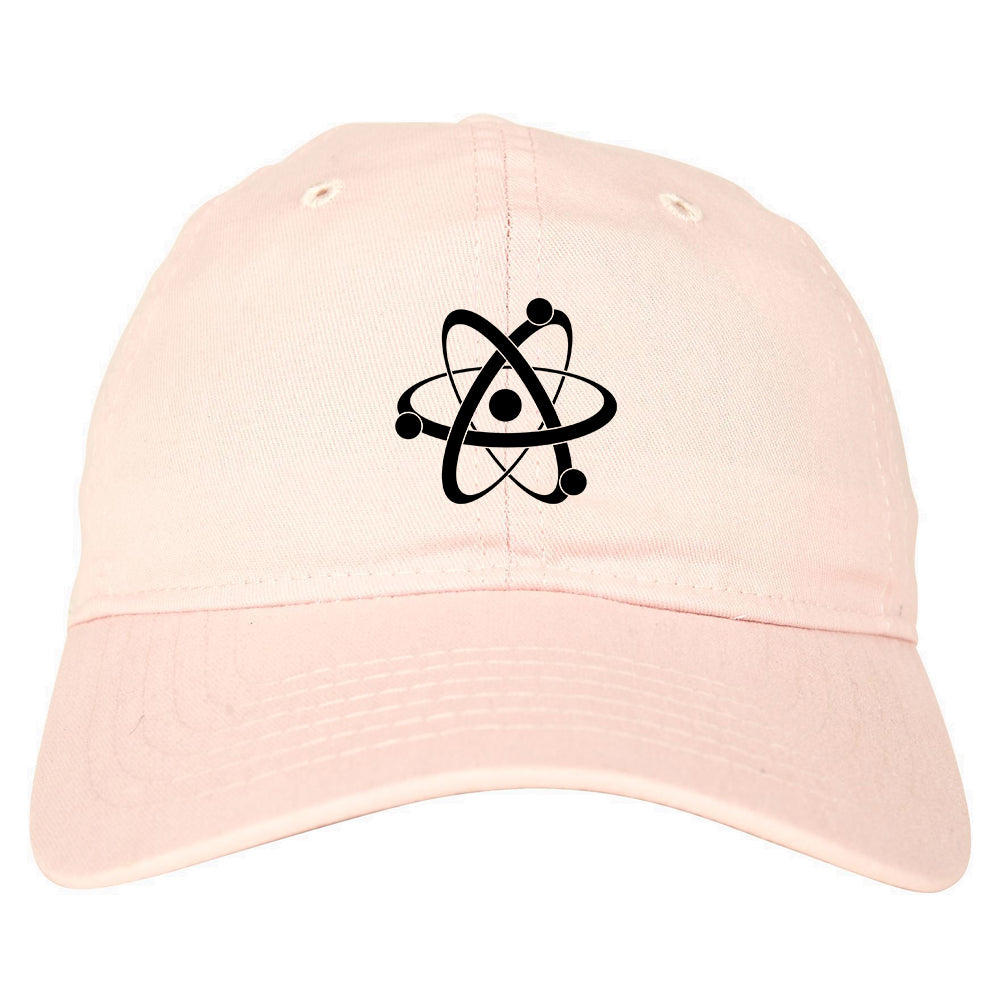 Atom Symbol Science Mens Dad Hat Pink