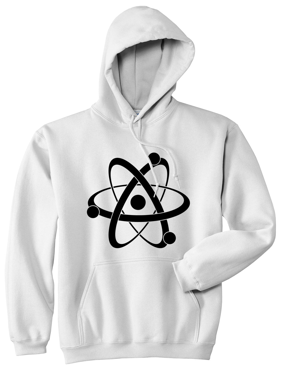 Atom Symbol Science Mens Pullover Hoodie White