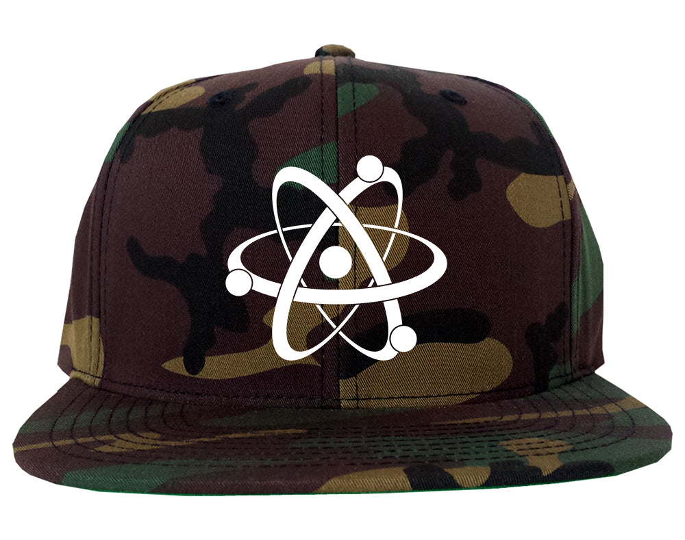 Atom Symbol Science Mens Snapback Hat Army Camo