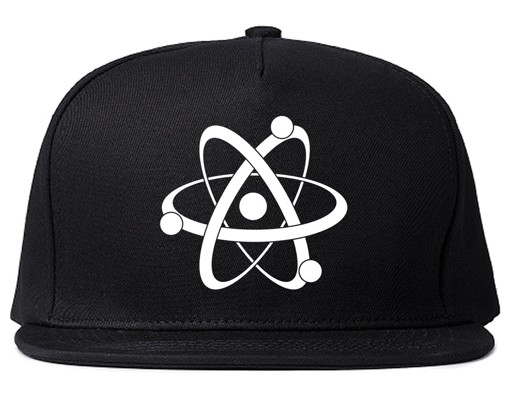 Atom Symbol Science Mens Snapback Hat Black