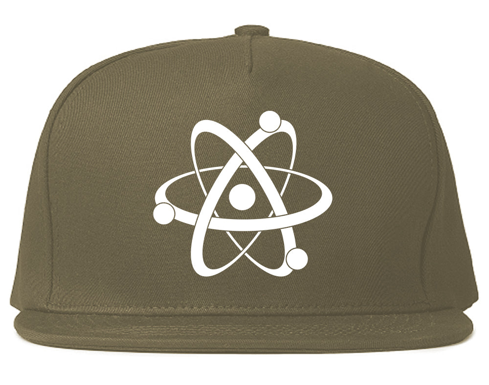 Atom Symbol Science Mens Snapback Hat Grey